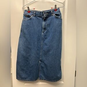 Vintage denim skirt.
